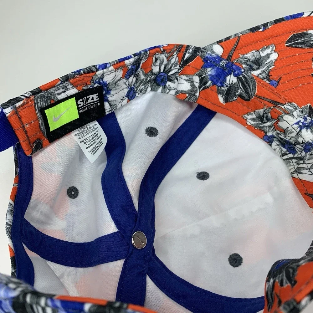 Floral Orange Womens Nike Hat 1Size Heritage86 OSFM Strapback Baseball Cap